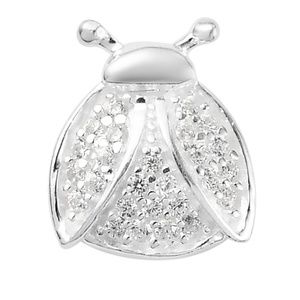 Simulated Diamond Studded Ladybug Charm